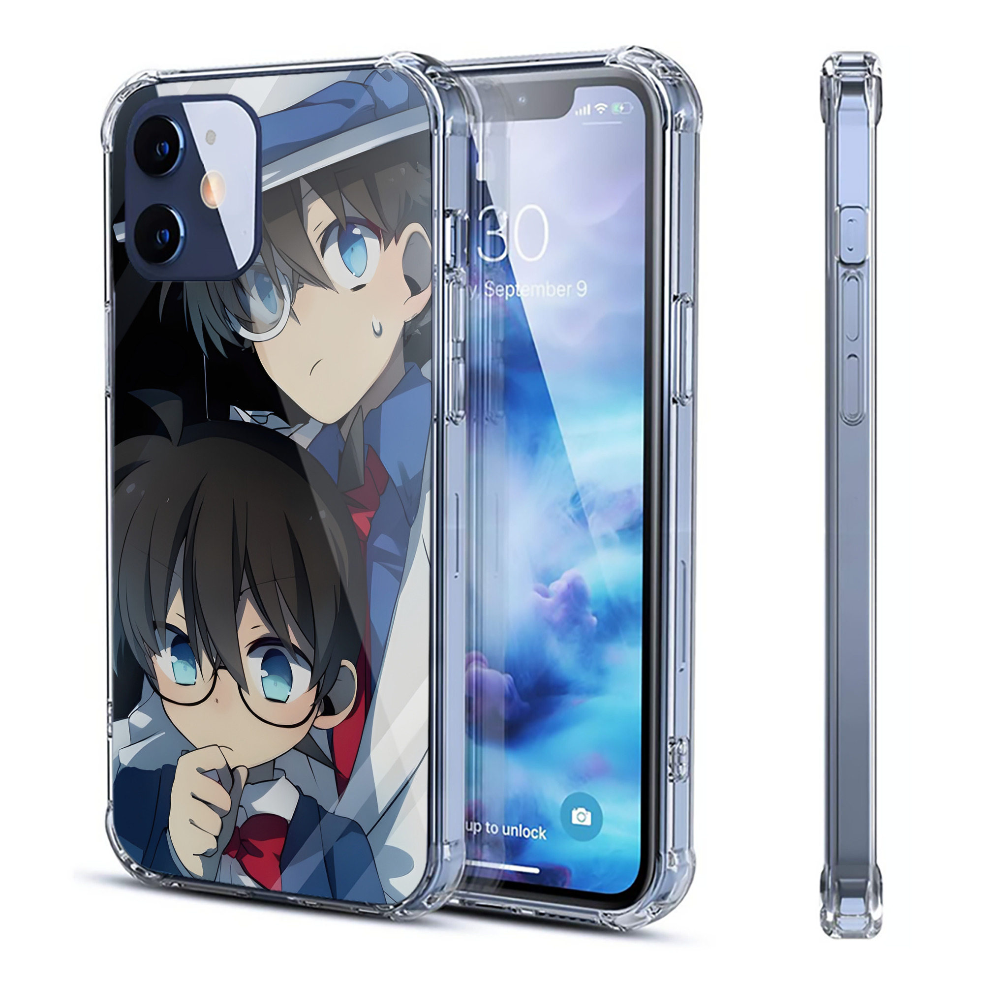 （画像用） 名探偵コナン Detective Conan 【iPhone 12シリーズ対応】透明スマホケース（クリアソフトケース）